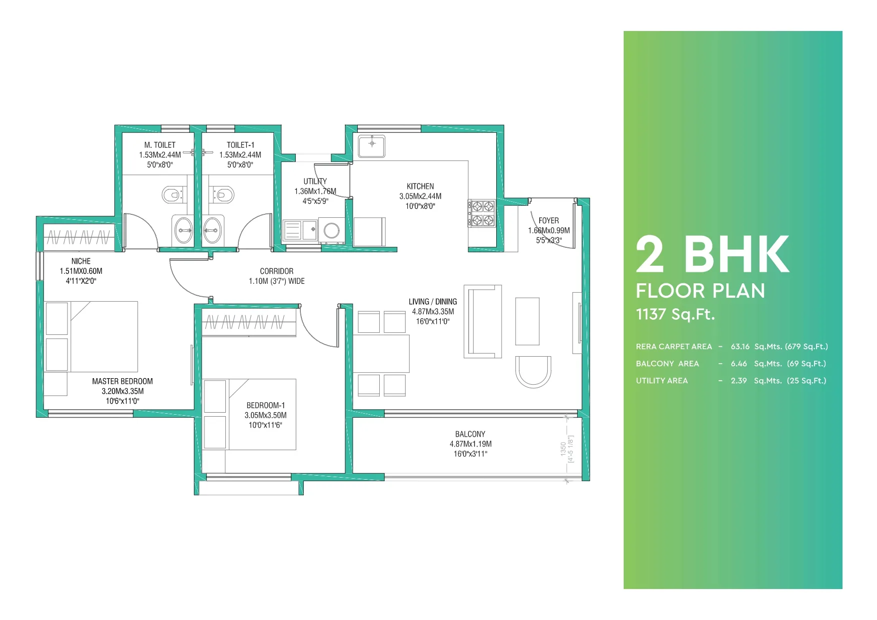 Godrej Splendour  2BHK